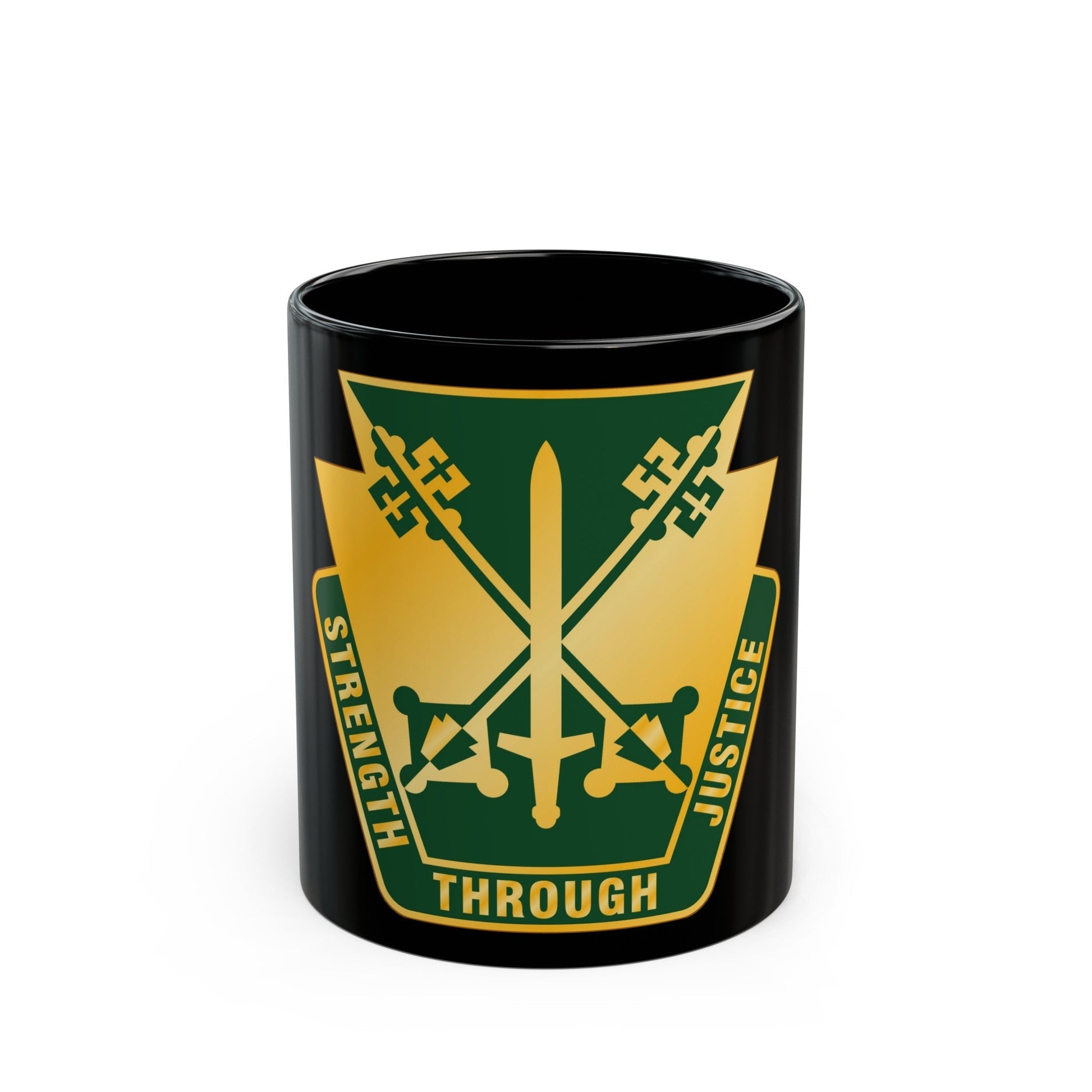 165 Military Police Pennsylvania National Guard (U.S. Army) Black Coffee Mug-11oz-The Sticker Space