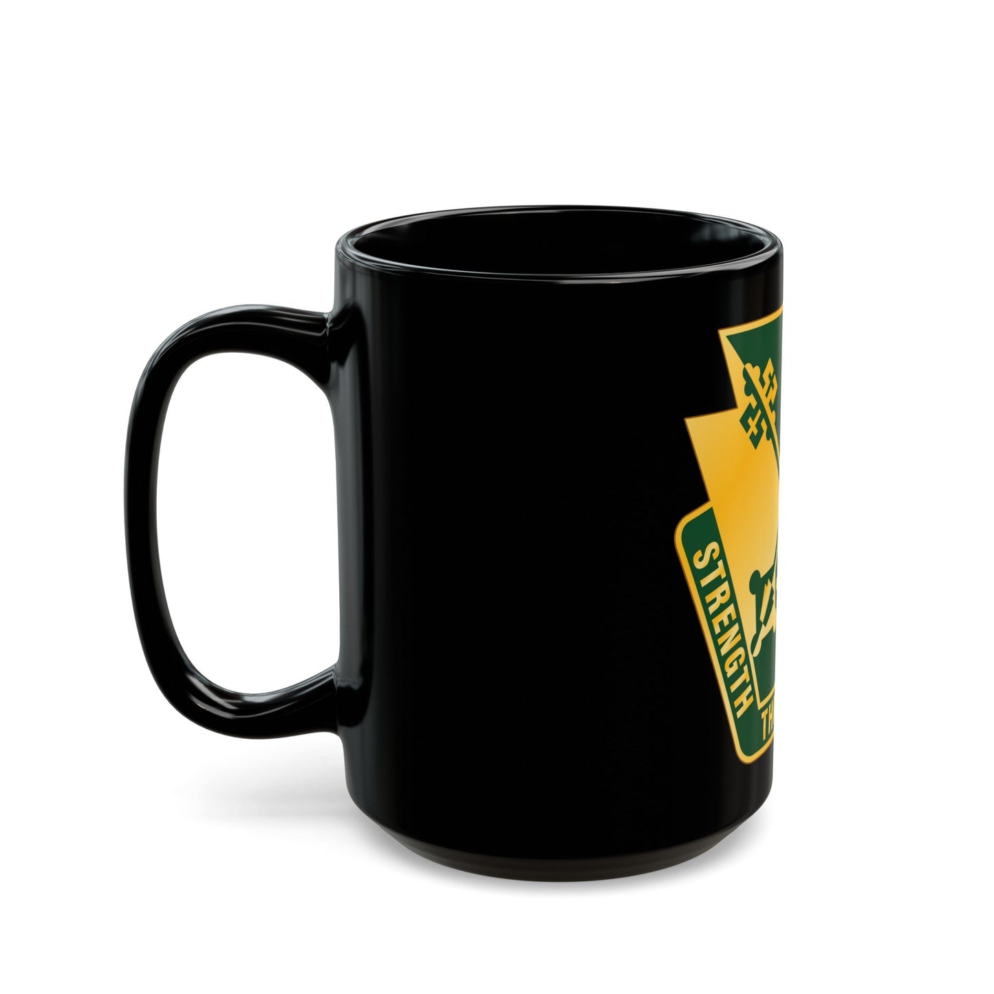 165 Military Police Pennsylvania National Guard (U.S. Army) Black Coffee Mug-The Sticker Space