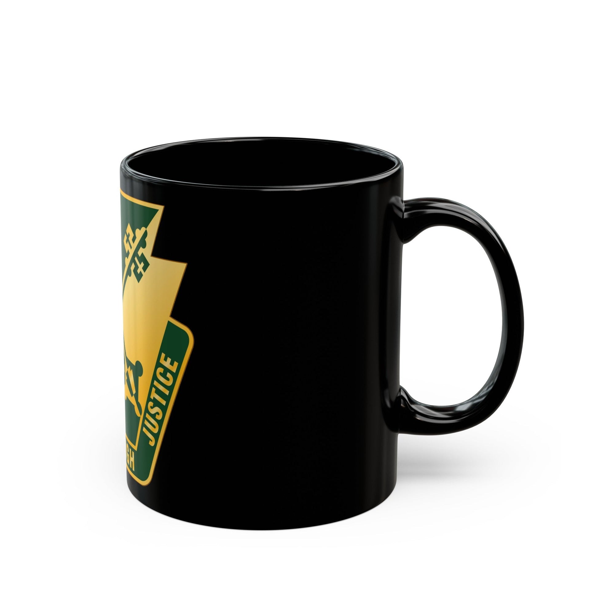 165 Military Police Pennsylvania National Guard (U.S. Army) Black Coffee Mug-The Sticker Space