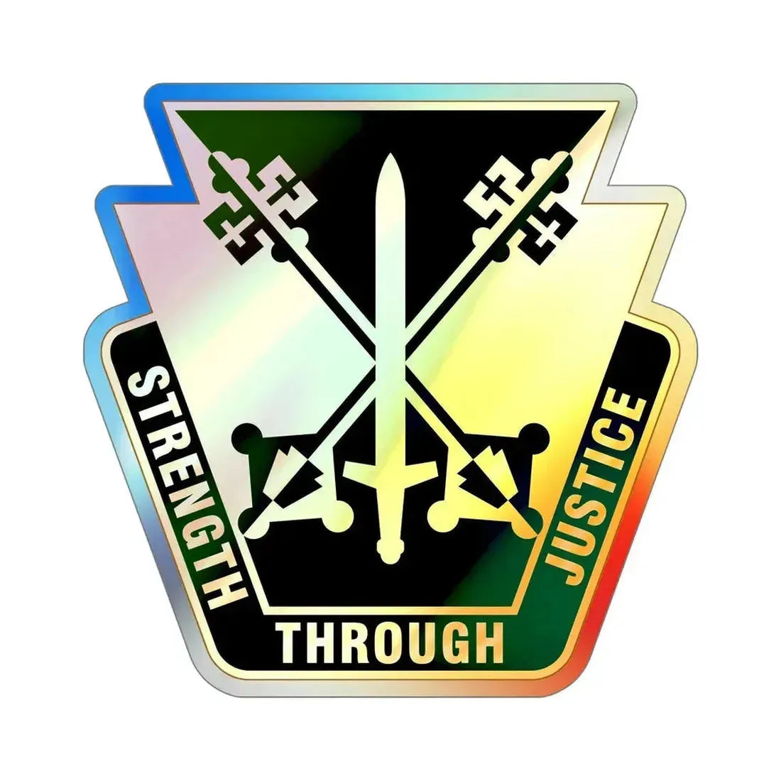 165 Military Police Pennsylvania National Guard (U.S. Army) Holographic STICKER Die-Cut Vinyl Decal - The Sticker Space