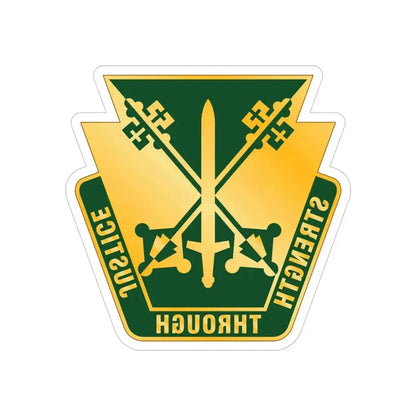 165 Military Police Pennsylvania National Guard (U.S. Army) REVERSE PRINT Transparent Die-Cut STICKER 4 Inch Die-Cut Transparent - The Sticker Space