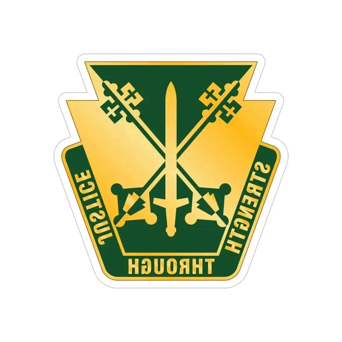 165 Military Police Pennsylvania National Guard (U.S. Army) REVERSE PRINT Transparent Die-Cut STICKER 6 Inch Die-Cut Transparent - The Sticker Space