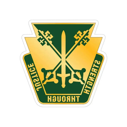 165 Military Police Pennsylvania National Guard (U.S. Army) REVERSE PRINT Transparent Die-Cut STICKER 6 Inch Die-Cut Transparent - The Sticker Space