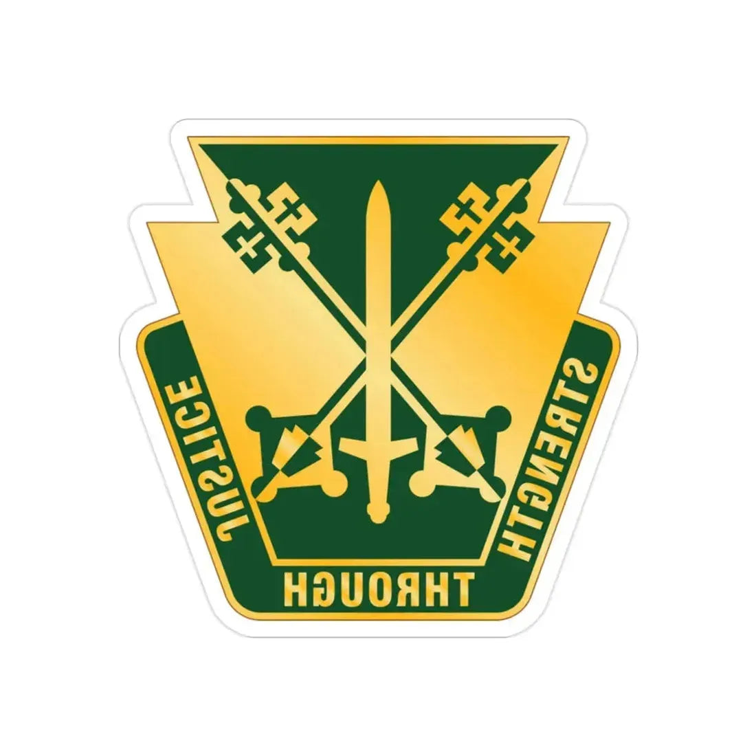 165 Military Police Pennsylvania National Guard (U.S. Army) REVERSE PRINT Transparent Die-Cut STICKER - The Sticker Space