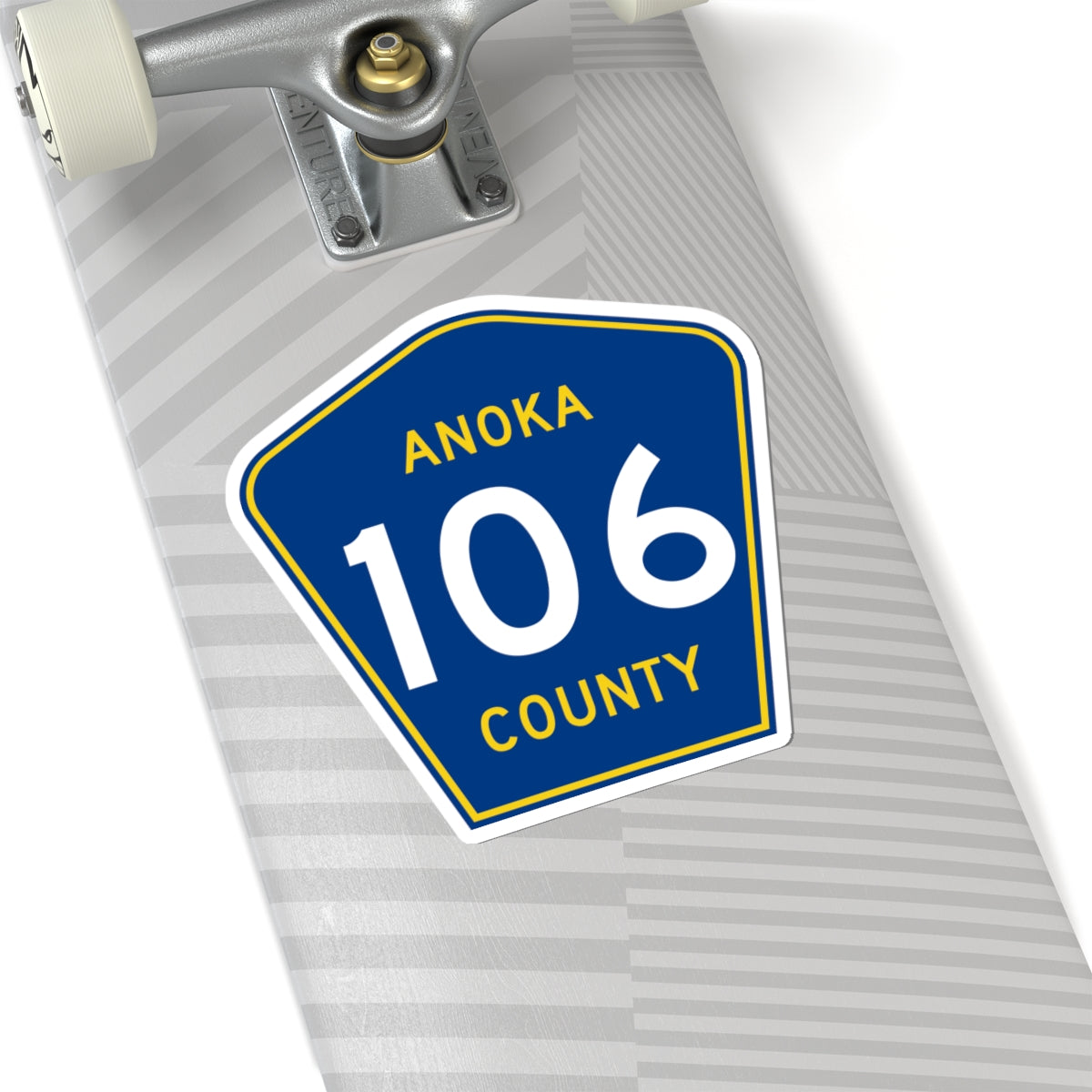 Anoka County 106 (Minnesota) (Road Sign) STICKER Vinyl Kiss-Cut Decal