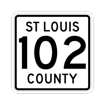 St Louis County Route 102 MN (Minnesota) (Road Sign) STICKER Vinyl Kiss-Cut Decal