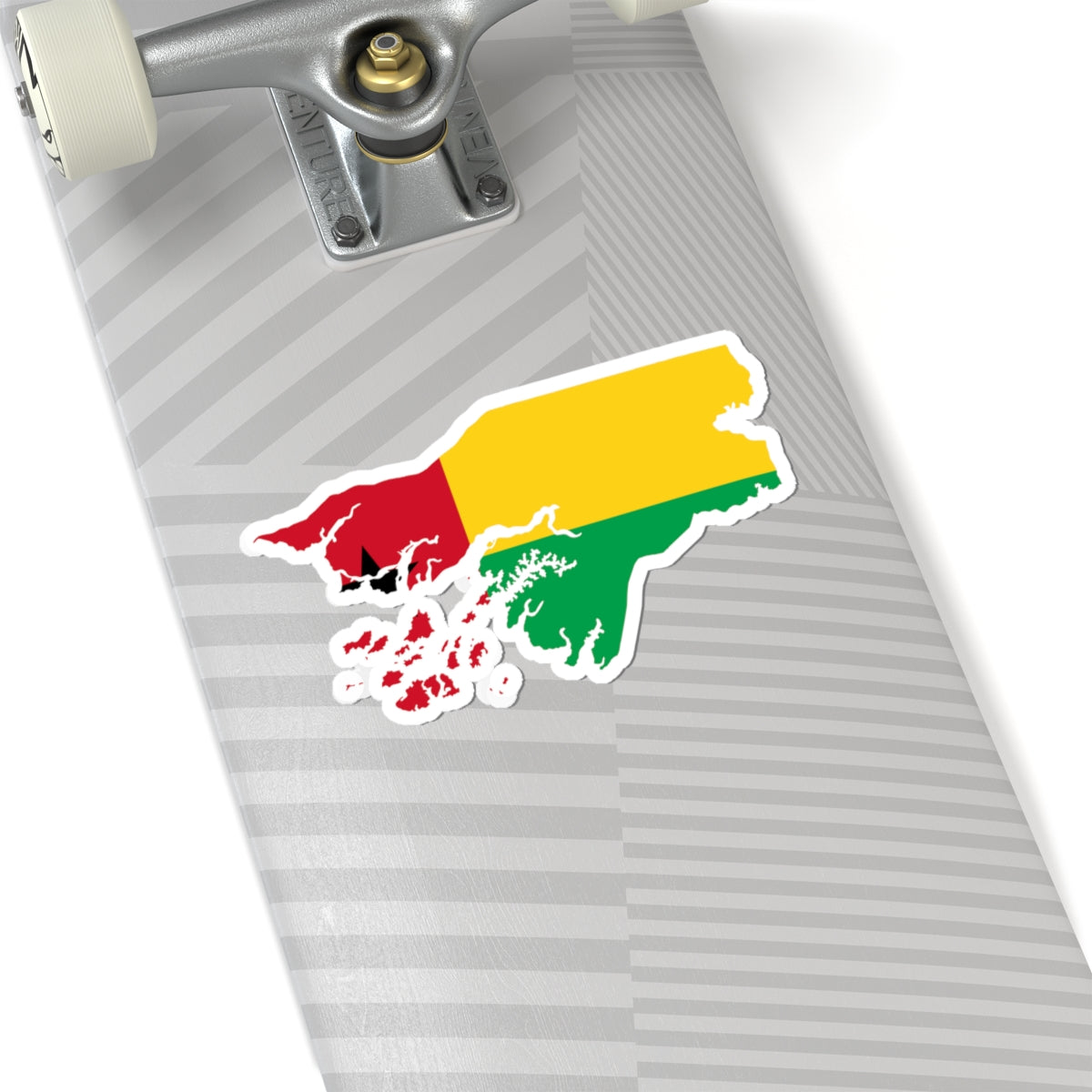 Flag map of Guinea-Bissau (Guinea) STICKER Vinyl Kiss-Cut Decal