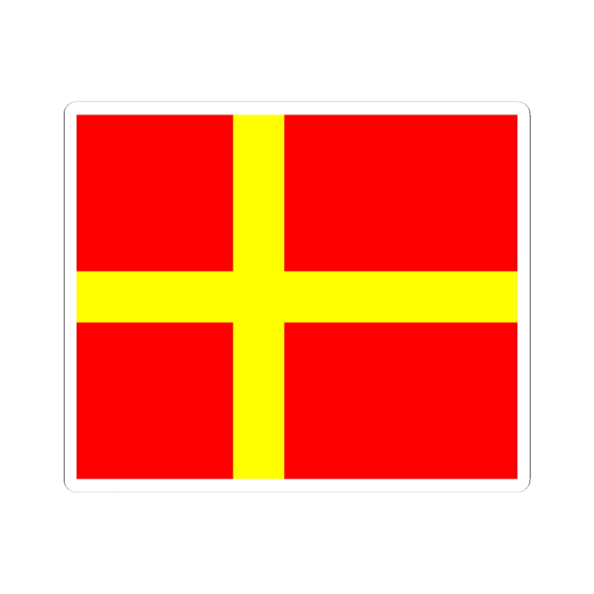 Flag of Skane (Sweden) STICKER Vinyl Kiss-Cut Decal