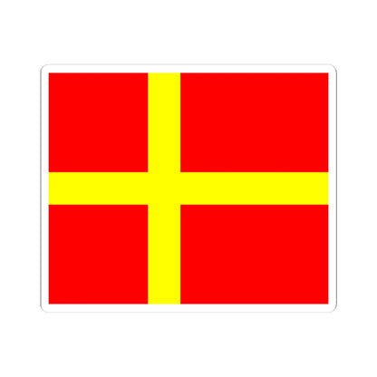Flag of Skane (Sweden) STICKER Vinyl Kiss-Cut Decal