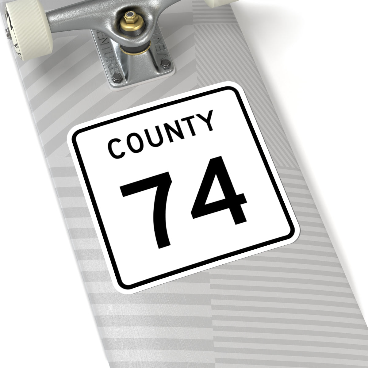 County 74 square (Minnesota) (Road Sign) STICKER Vinyl Kiss-Cut Decal