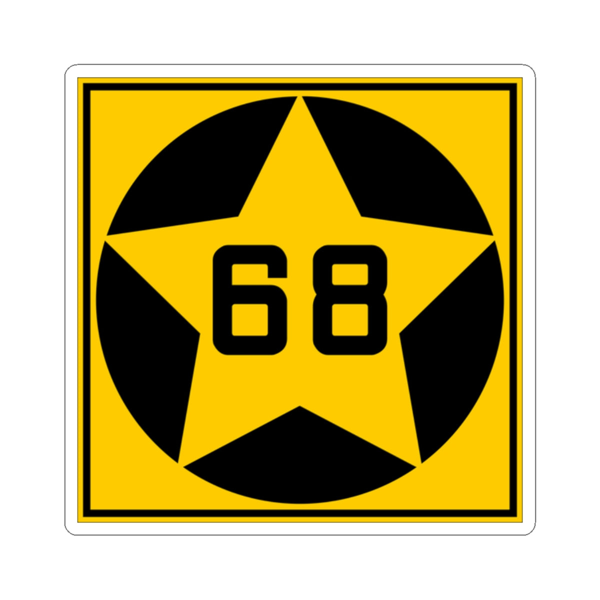 MN-68 1920 (Minnesota) (Road Sign) STICKER Vinyl Kiss-Cut Decal