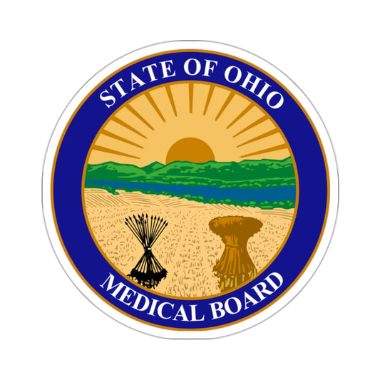 Seal of the Ohio Medical Board - STICKER Vinyl Kiss-Cut Decal