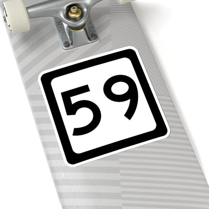 WV-59 (Virginia) (Road Sign) STICKER Vinyl Kiss-Cut Decal