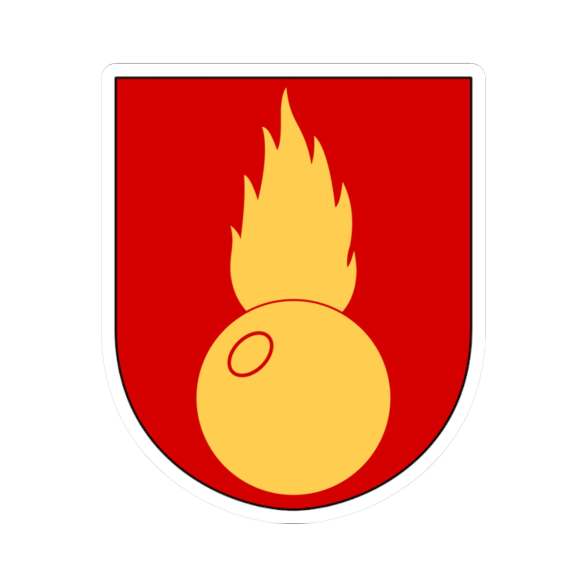 Artilleriregementet Artilleriets stridsskola vapen (Sweden) (Coat of Arms) STICKER Vinyl Kiss-Cut Decal