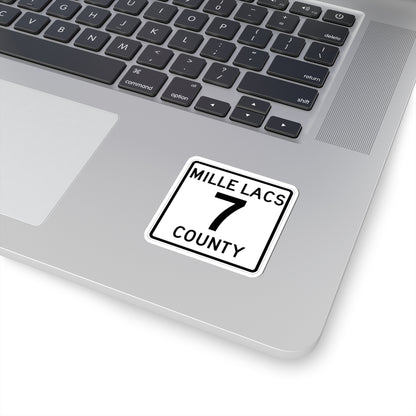 Mille Lacs County 7 MN (Minnesota) (Road Sign) STICKER Vinyl Kiss-Cut Decal