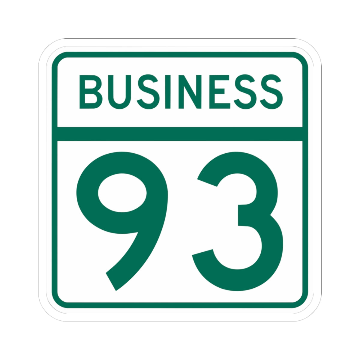 MD Route 93 Business (Maryland) (Road Sign) STICKER Vinyl Kiss-Cut Decal