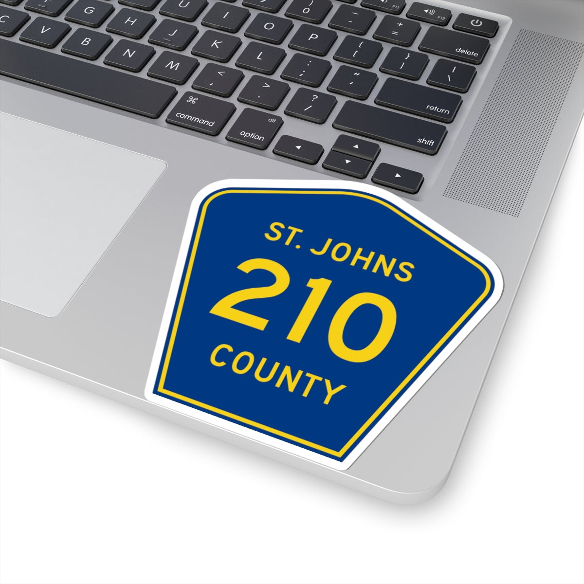 St. Johns County 210 (Florida) (Road Sign) STICKER Vinyl Kiss-Cut Decal