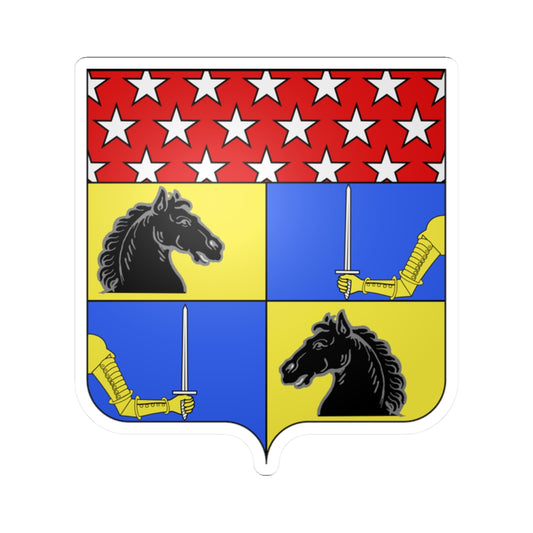 Blason Adolphe Édouard Casimir Joseph Mortier 1768-1835 duc de Trevise (France) (Coat of Arms) STICKER Vinyl Kiss-Cut Decal