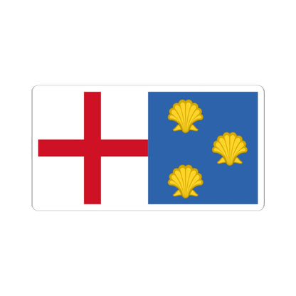 Flag of the Church of St James the Great Birlingham (England) STICKER Vinyl Kiss-Cut Decal