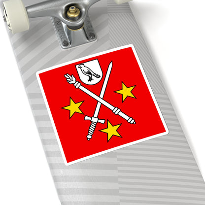 CHE Pleigne Flag (Switzerland) STICKER Vinyl Kiss-Cut Decal