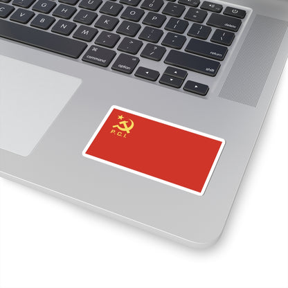 Flag of the Italian Communist Party (Italy) STICKER Vinyl Kiss-Cut Decal