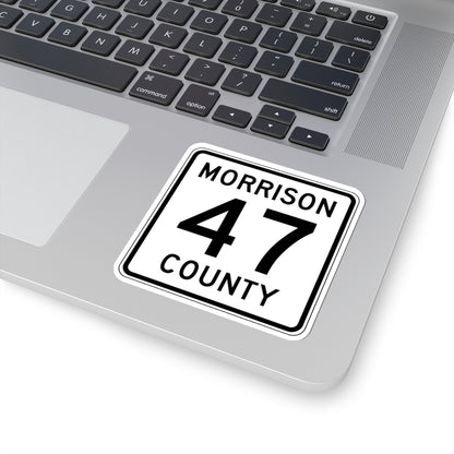 Morrison County Route 47 (Minnesota) (Road Sign) STICKER Vinyl Kiss-Cut Decal