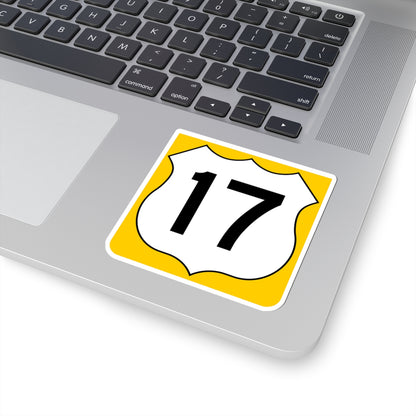 US 17 FL reversed (Florida) (Road Sign) STICKER Vinyl Kiss-Cut Decal