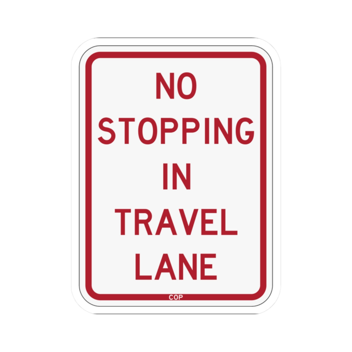 PBOT Road sign P1330 (Oregon) (Road Sign) STICKER Vinyl Kiss-Cut Decal