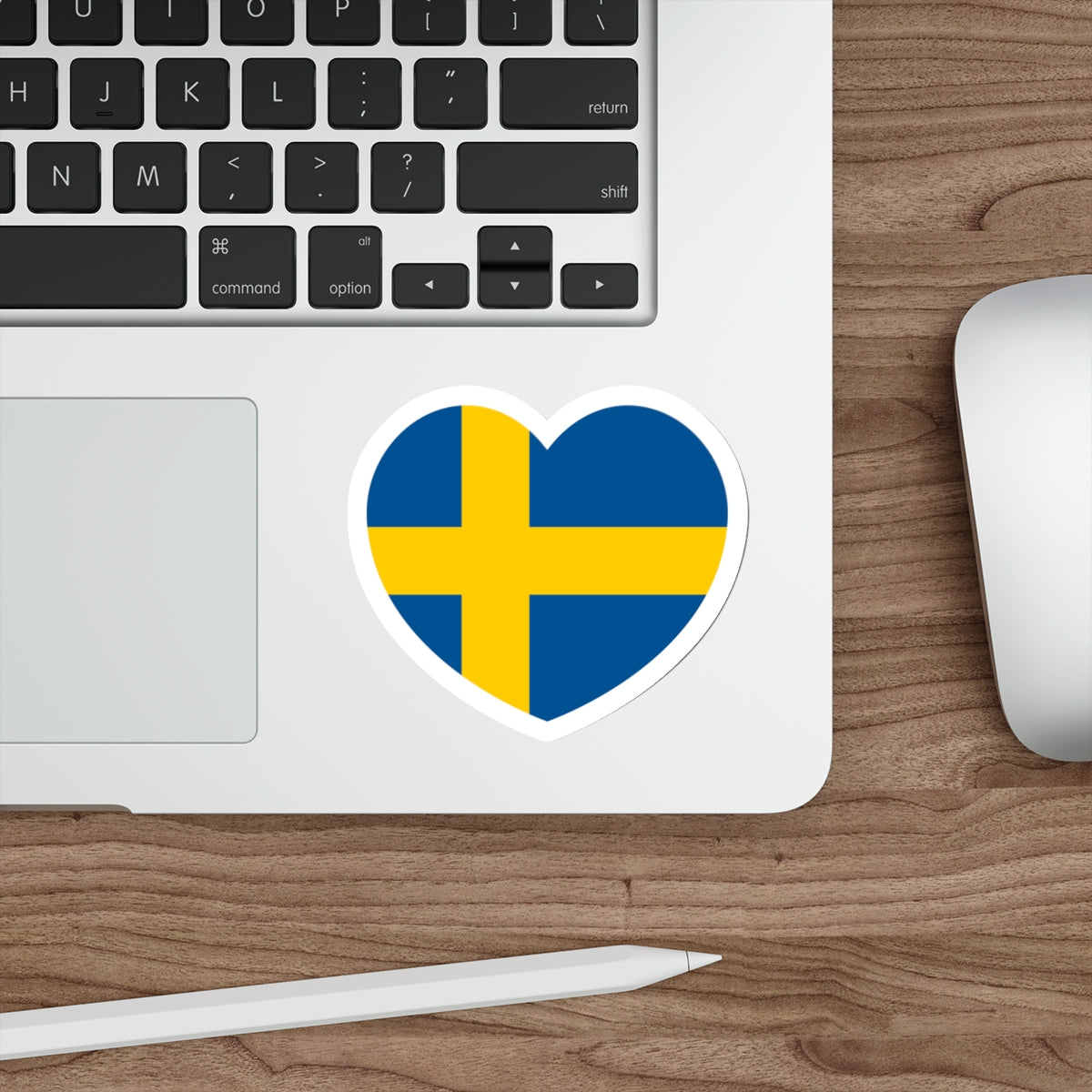 Heart Flag of Sweden - STICKER Vinyl Die-Cut Decal