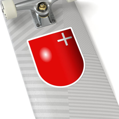 Schwytz-coat of arms 3d (Switzerland) (Coat of Arms) STICKER Vinyl Kiss-Cut Decal