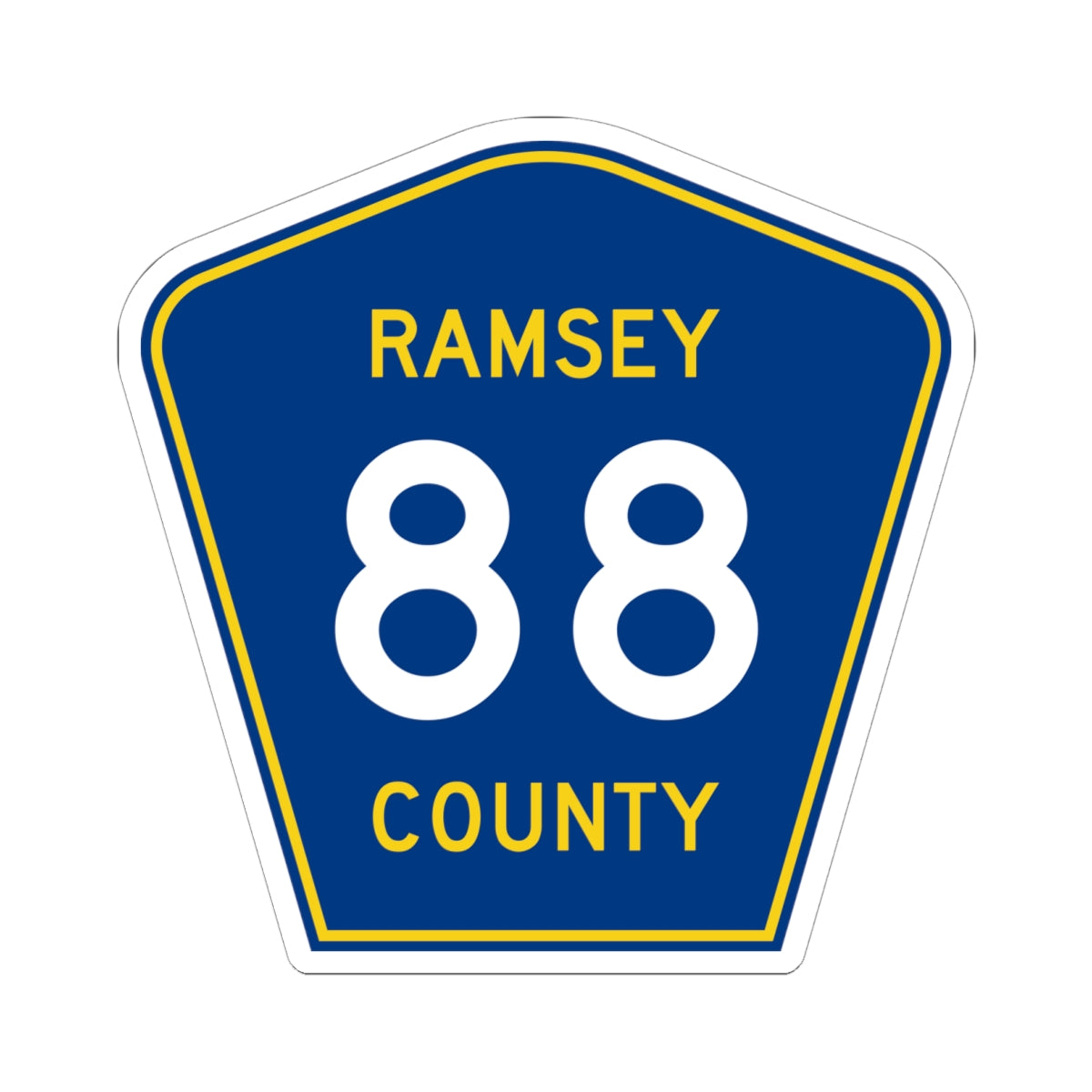 Ramsey County 88 MN (Minnesota) (Road Sign) STICKER Vinyl Kiss-Cut Decal