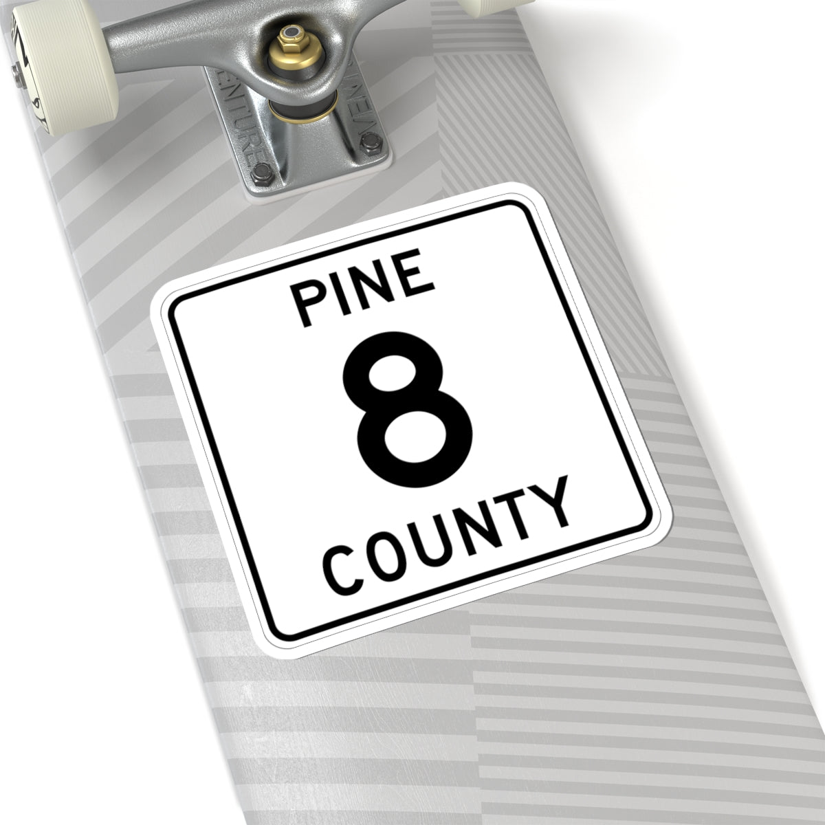 Pine County Route 8 MN (Minnesota) (Road Sign) STICKER Vinyl Kiss-Cut Decal