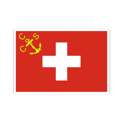 Ensign of Cruising Club der Schweiz (Switzerland) STICKER Vinyl Kiss-Cut Decal