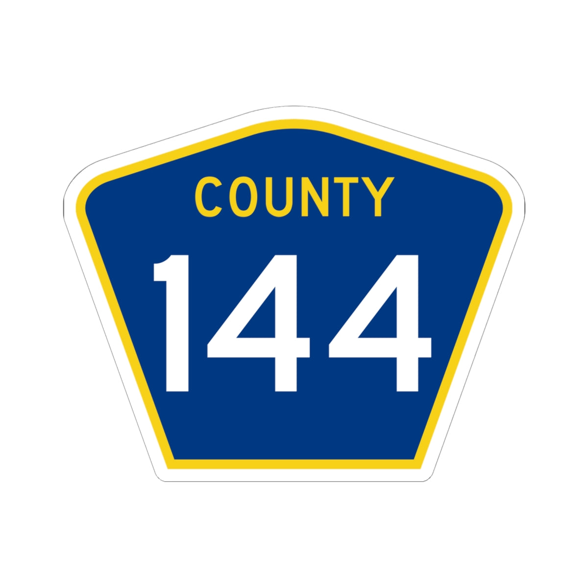 County 144 MN (Minnesota) (Road Sign) STICKER Vinyl Kiss-Cut Decal