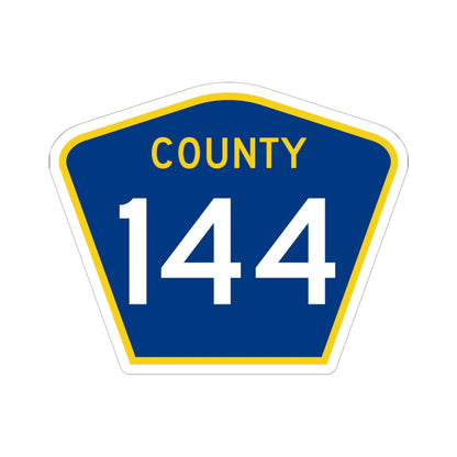 County 144 MN (Minnesota) (Road Sign) STICKER Vinyl Kiss-Cut Decal