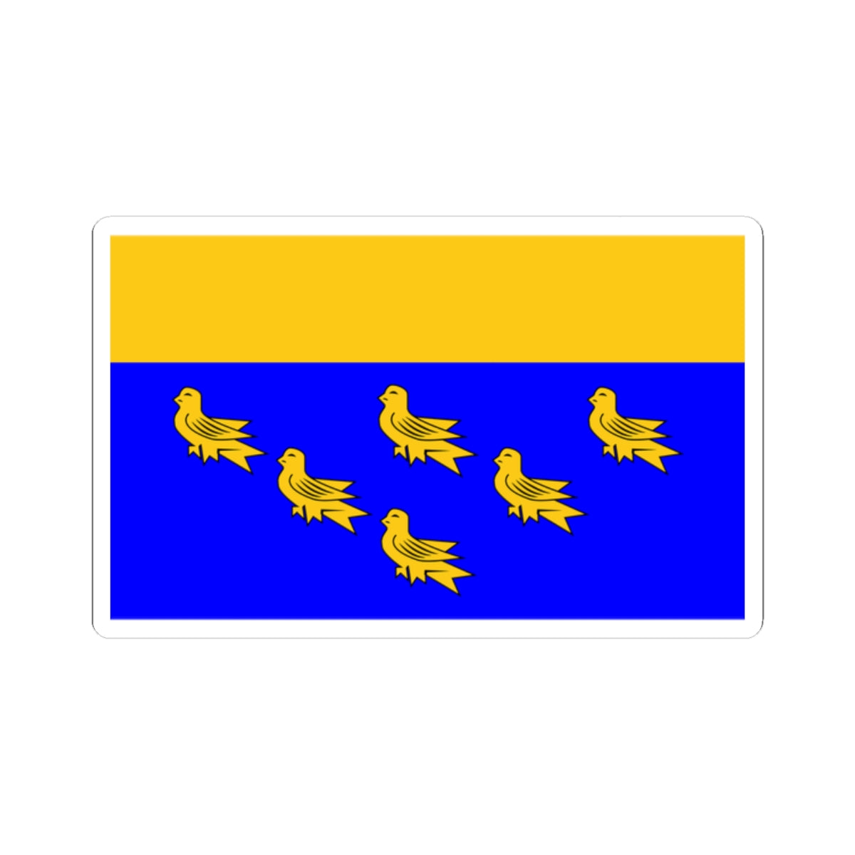 Flag of West Sussex (England) STICKER Vinyl Kiss-Cut Decal