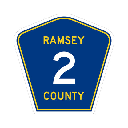 Ramsey County 2 MN (Minnesota) (Road Sign) STICKER Vinyl Kiss-Cut Decal