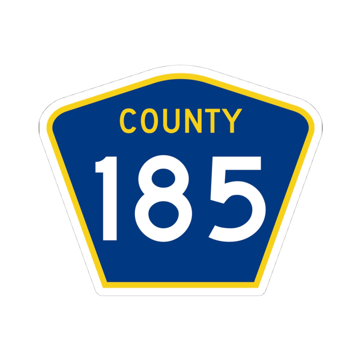 County 185 MN (Minnesota) (Road Sign) STICKER Vinyl Kiss-Cut Decal