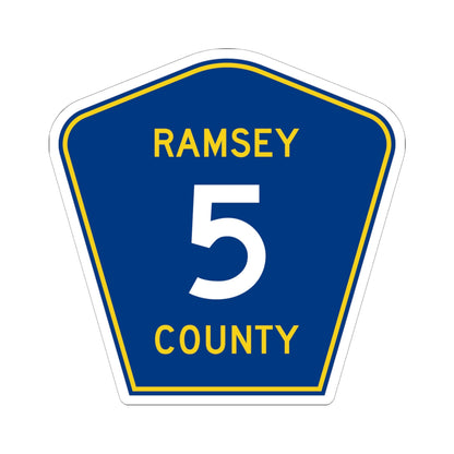Ramsey County 5 MN (Minnesota) (Road Sign) STICKER Vinyl Kiss-Cut Decal