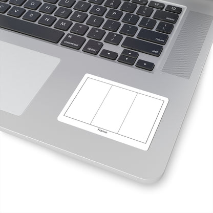 Flag of France colouring page (France) STICKER Vinyl Kiss-Cut Decal