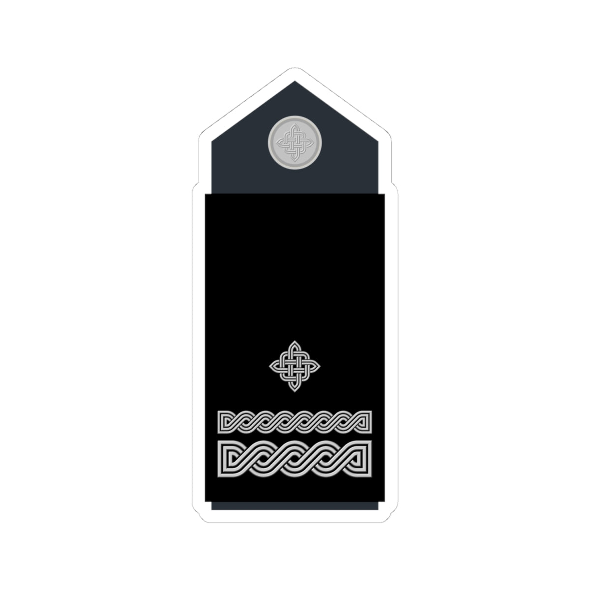 Naramenica službene odore bojnika HRZ i PZO (Croatia) (Military Rank) STICKER Vinyl Kiss-Cut Decal