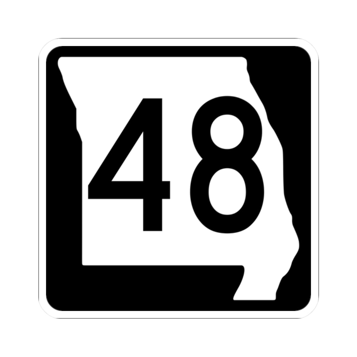 MO-48 (Missouri) (Road Sign) STICKER Vinyl Kiss-Cut Decal