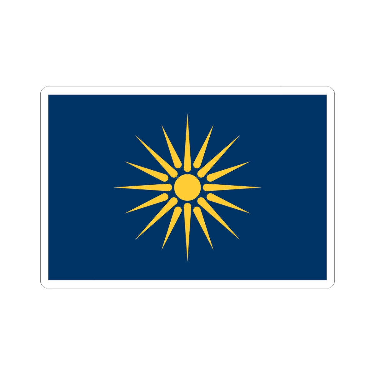 Flag of Greek Macedonia (Greece) STICKER Vinyl Kiss-Cut Decal