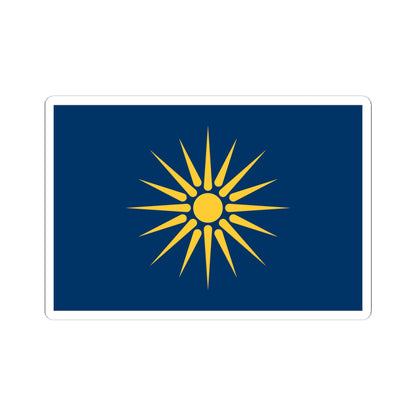 Flag of Greek Macedonia (Greece) STICKER Vinyl Kiss-Cut Decal
