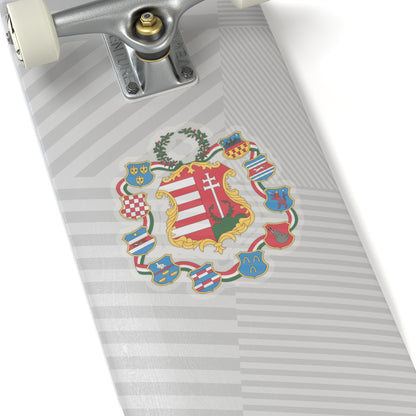 Great coat of arms of Hungary (1849) - STICKER Vinyl Kiss-Cut Decal