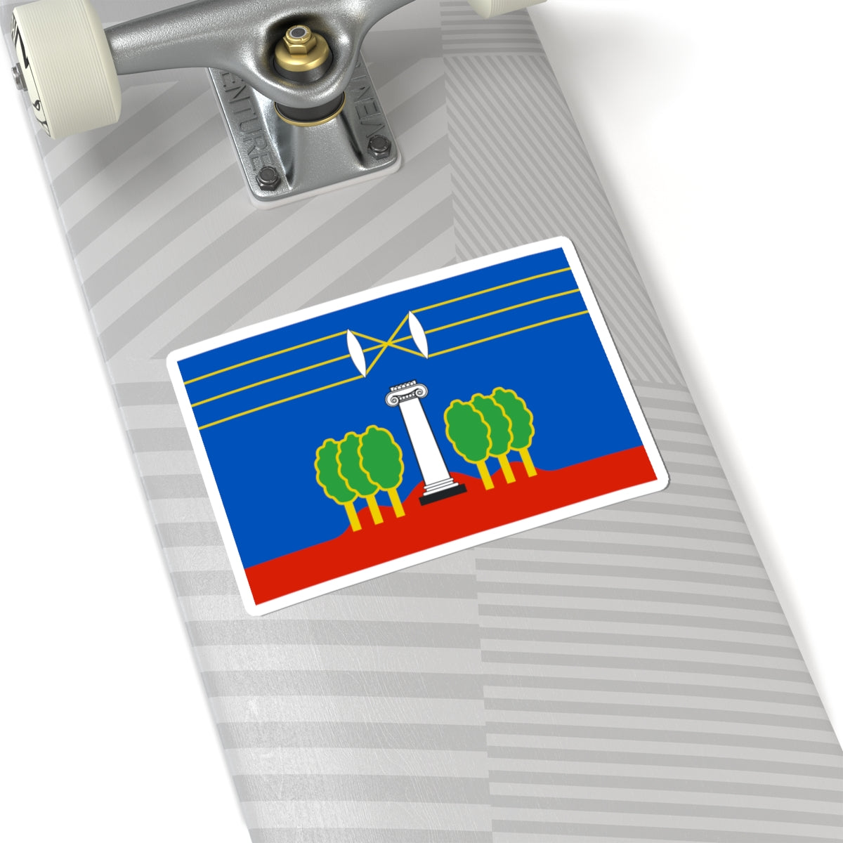 Flag of Krasnogorsky rayon Moscow oblast (Russia) STICKER Vinyl Kiss-Cut Decal