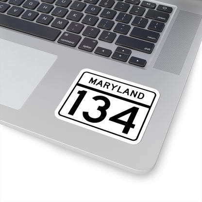 MD Route 134 (Maryland) (Road Sign) STICKER Vinyl Kiss-Cut Decal
