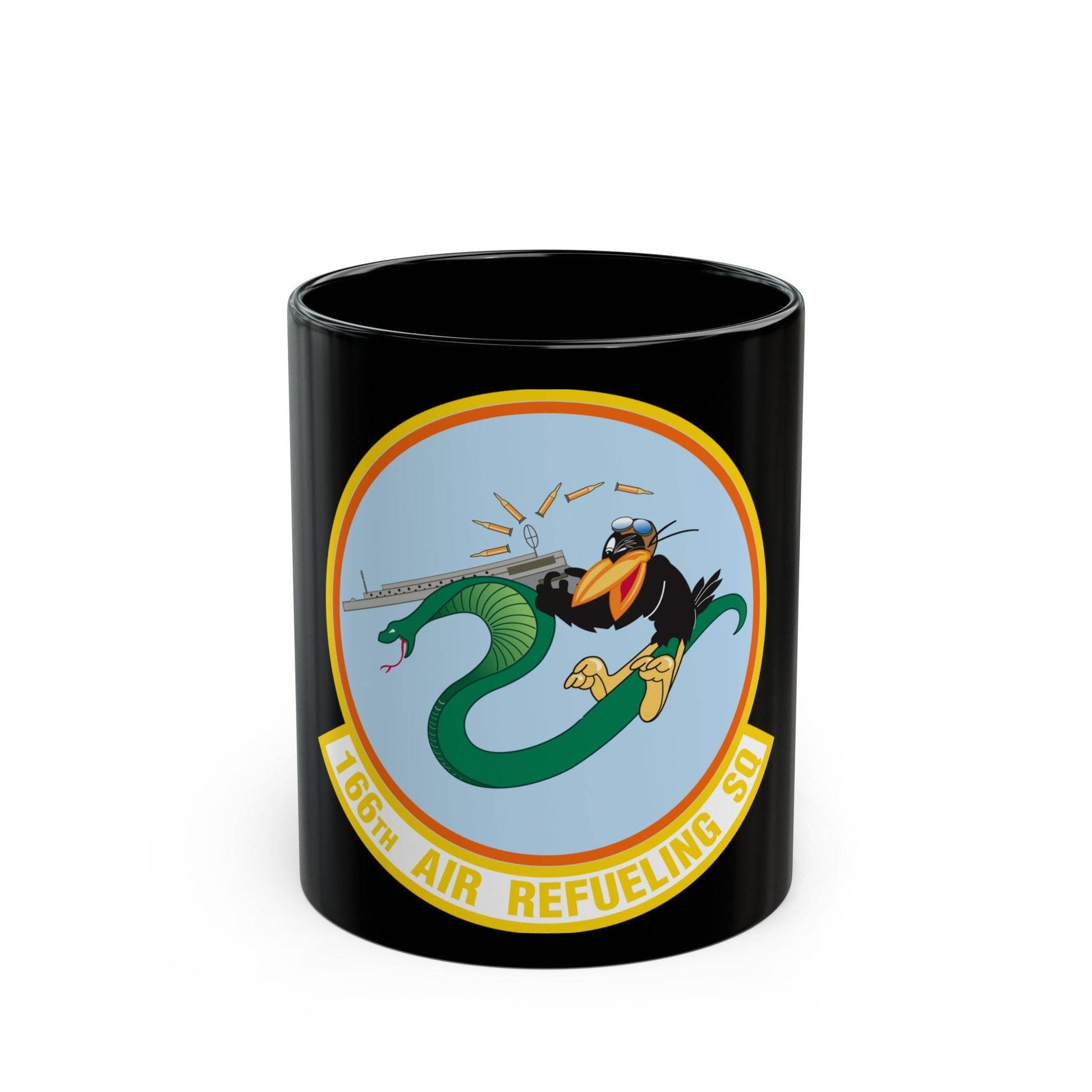 166 Air Refueling Squadron (U.S. Air Force) Black Coffee Mug-11oz-The Sticker Space