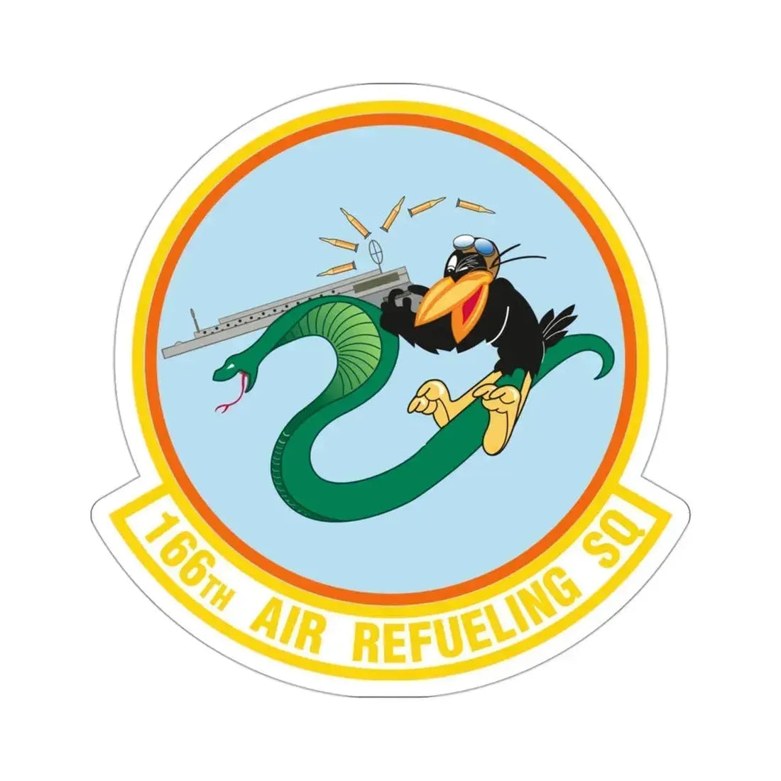 166 Air Refueling Squadron (U.S. Air Force) STICKER Vinyl Die-Cut Decal 3 Inch - The Sticker Space