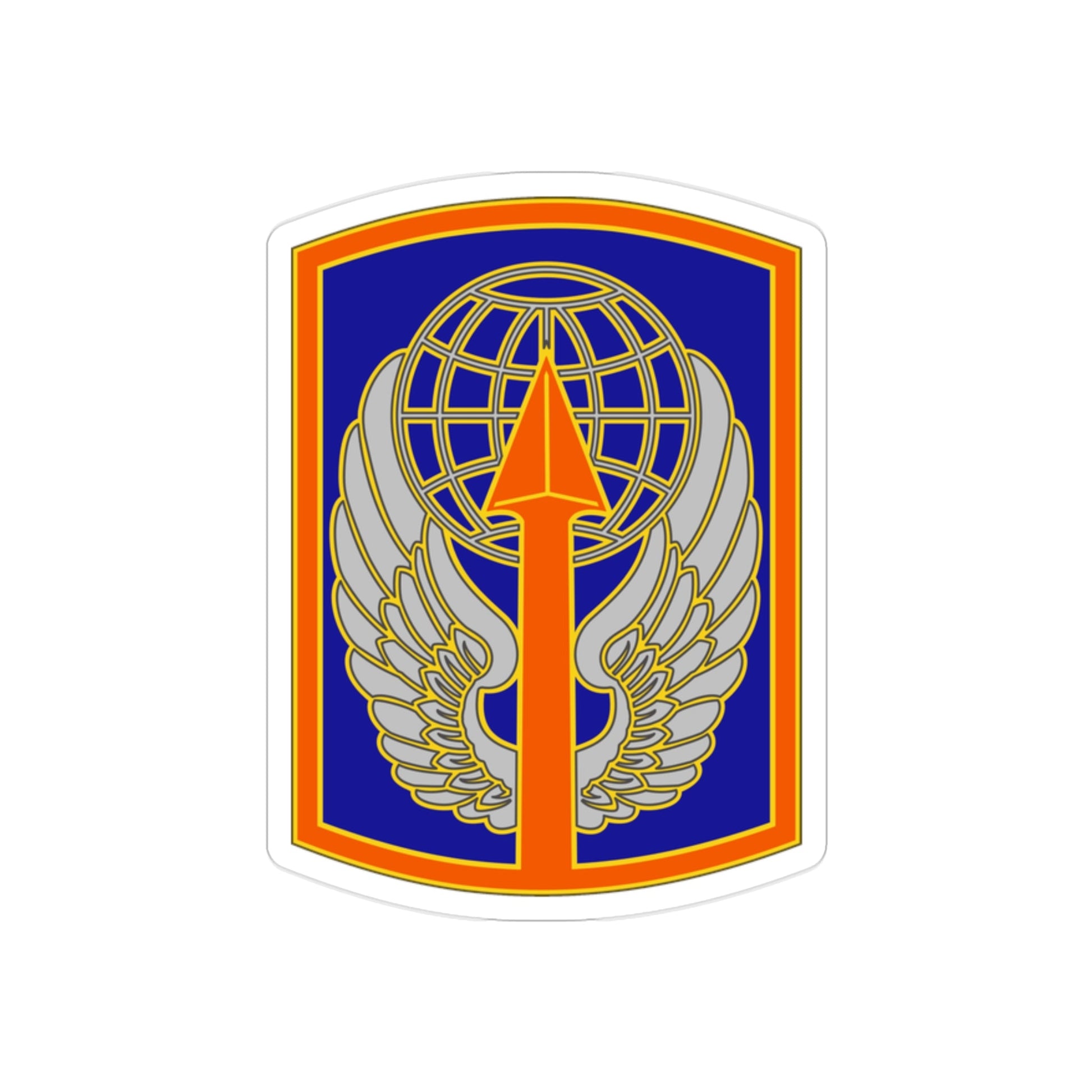 166 Aviation Brigade (U.S. Army) REVERSE PRINT Transparent STICKER-2" × 2"-The Sticker Space